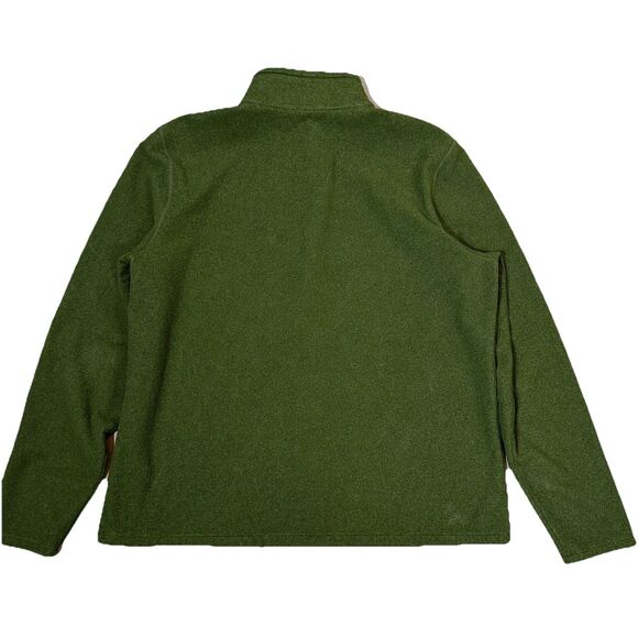 LL Bean Pullover Mens XL Green Half Zip Fleece Outdoors Slightly Fitted Hiking - Picture 9 of 9